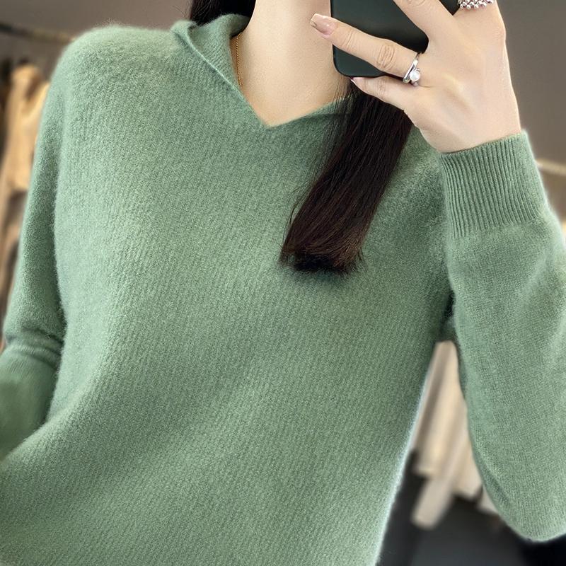 Женский кашемировый свитер Qinghe cashmere 30% кашемир 70% шерсть Женский осенне-зимний кашемировый свитер мягкий и теплый