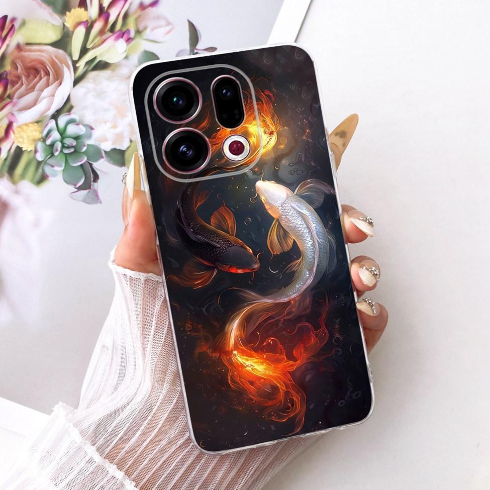 Clear For Oppo Find X9 Case Cover Cute Cat Fashion Butterfly Luxury Painted Soft Casing For Oppo CPH2797 PLJ110