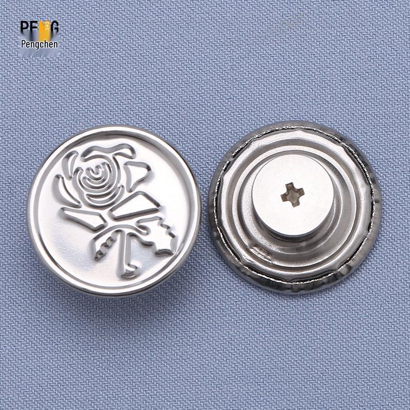 Регулируемые бесшовные металлические пуговицы для джинсовой ткани, съемная утягивающая талию волшебная кнопка