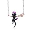 Delivery Kikis Service Naughty Black Cat Broom Necklace For Anime Gift Fans
