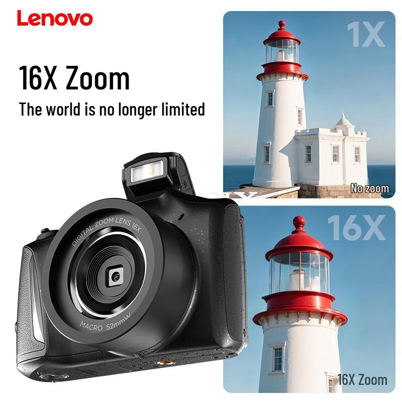 Lenovo C35 Digital Camera with 16x Zoom & 5K Video (CN version)