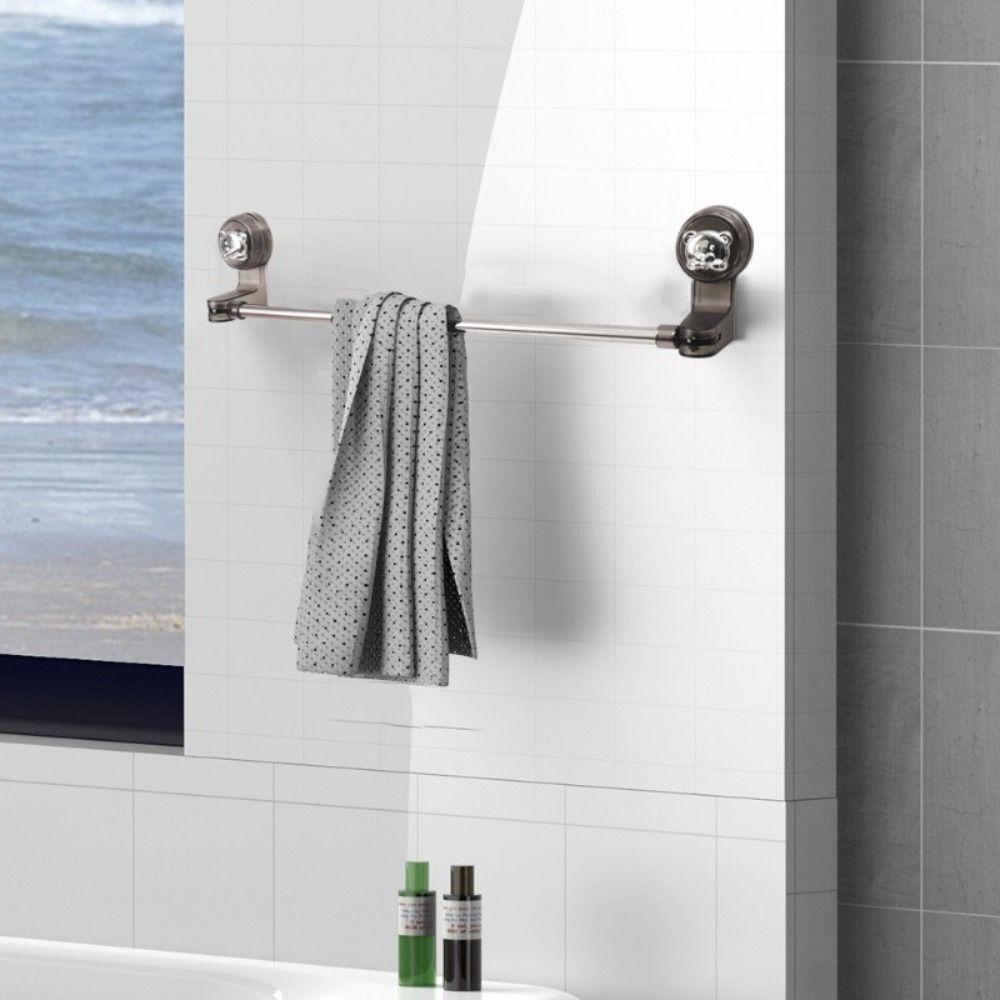 Suction Cup Towel Rack Wall Mounted Clothes Drying Rack Durable Slipper Rack