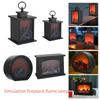 LED Charcoal Flame Lantern: Creative Fireplace Ornament and Candlestick Decor