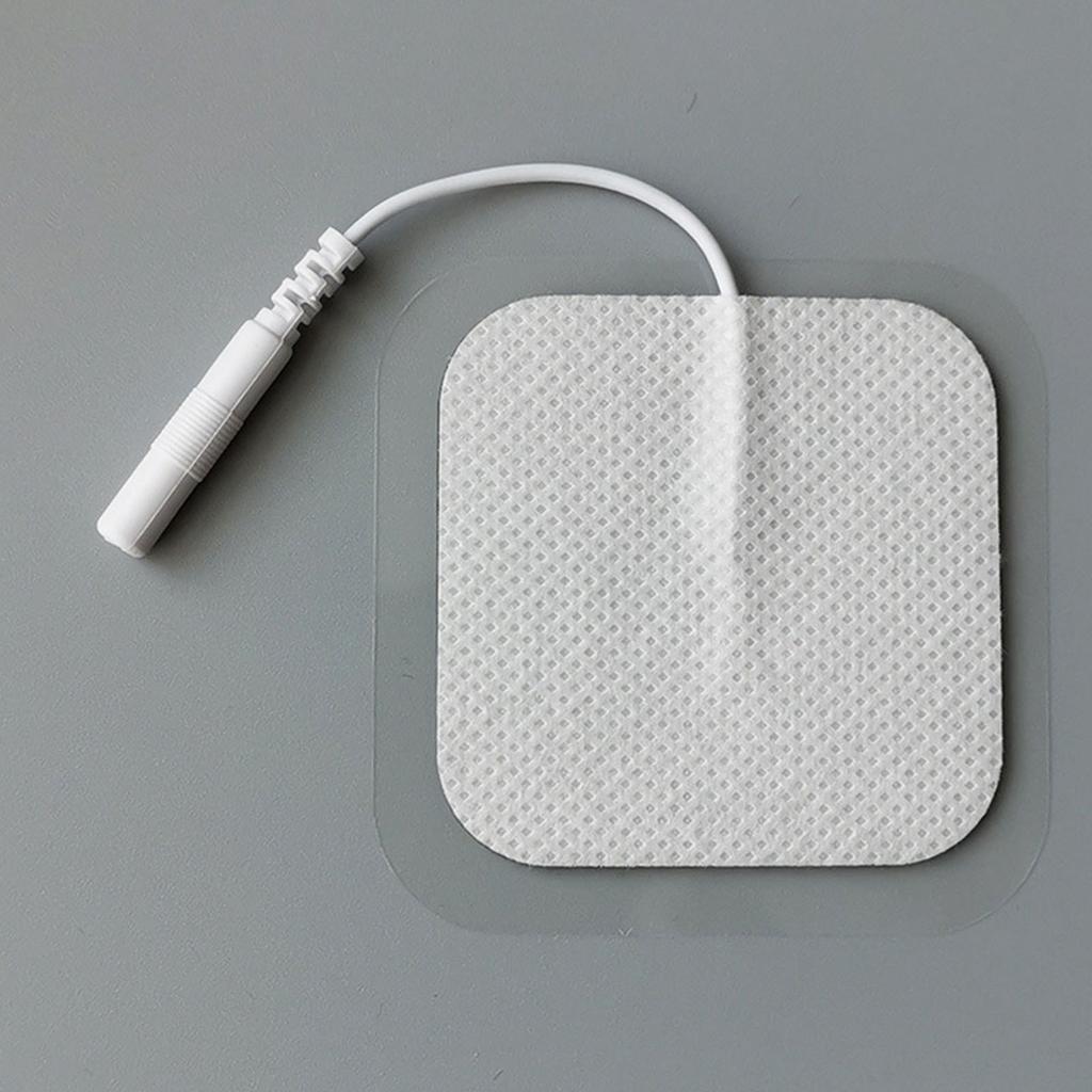 10pcs 2in Electrode Patches 2mm Pin Connector Replacement Reusable Massaging Electrode Muscle Patches for Electrotherapy
