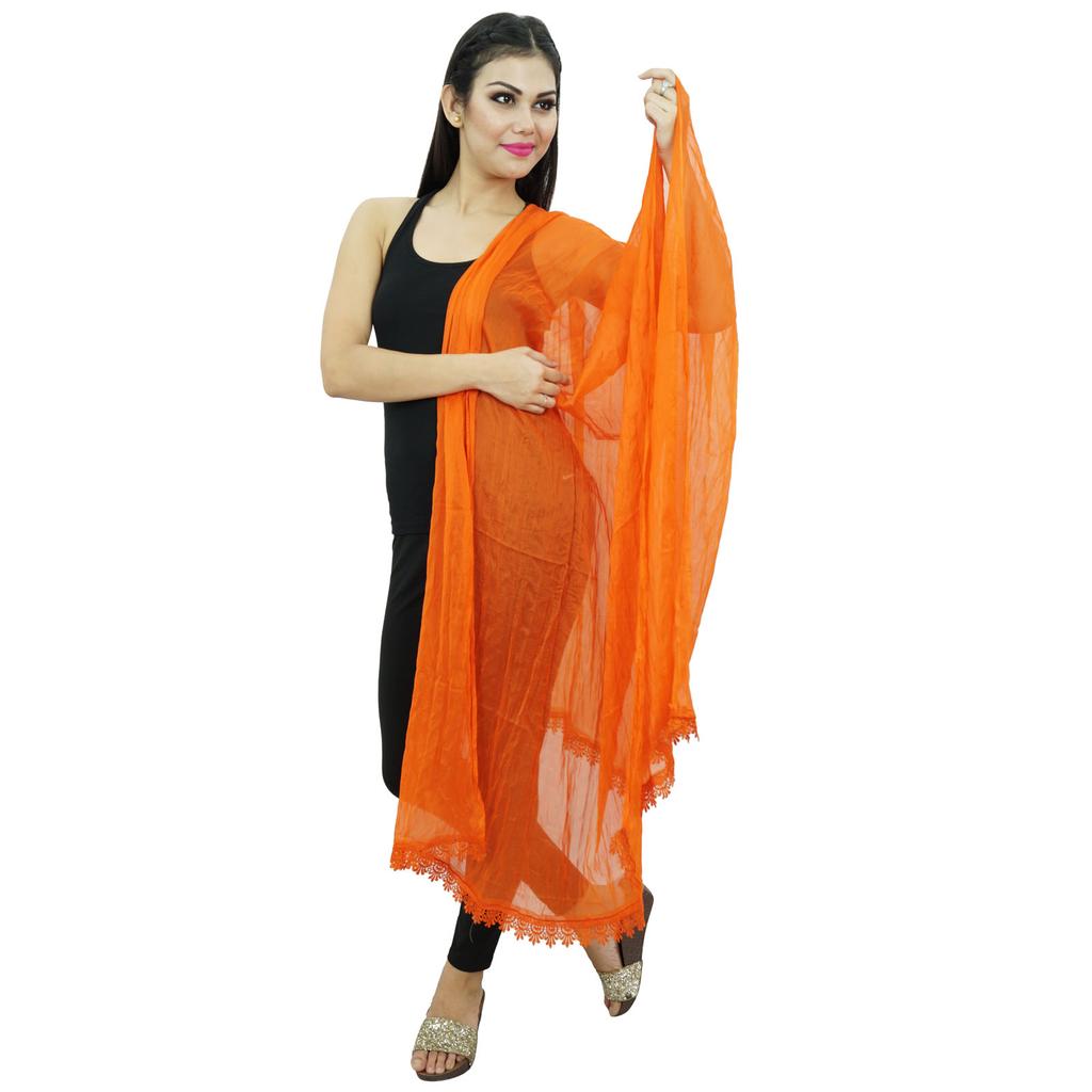Длинные палантины из шифоновой смеси Dupatta, женские шарфы на шею, индийские шарфы Chunni