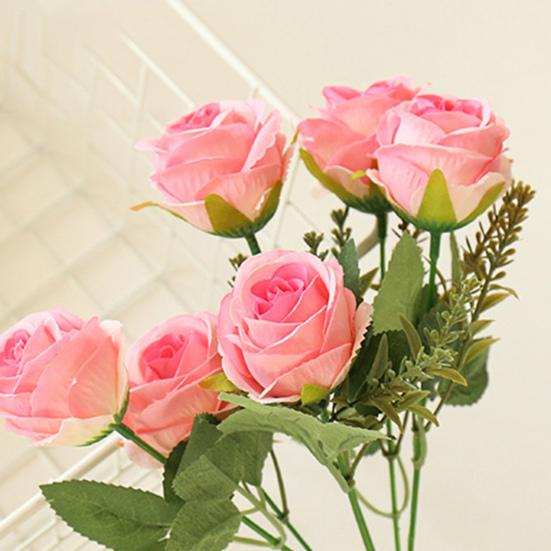 1 букет реалистичных искусственных цветов ручной работы из искусственного шелка, элегантный декор из искусственной розы для свадьбы