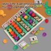 Kids Simulated Farm Fruit Vegetable Plantation Toys Montessori Grow Fruits Vegetables Sorting Math Counting Games Farm Game Gift