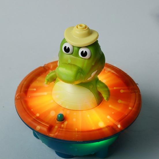 Автоматическое распыление Крокодил Игрушка для ванны Светодиодная подсветка и вращающаяся душевая лейка Веселый фонтан для ванны для мальчиков и девочек