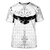 New Summer Viking Pattern 3d Printed Men T-Shirt Fashion Trend Plus Size Loose O Neck Short Sleeve Top