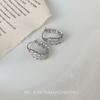 Light luxury high-end wheat zircon earrings niche design French ear buckle temperament light luxury versatile exquisite earrings