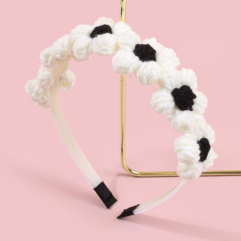 Fashion Women Girls Headbands Knitting Yarn Flower Headbands Cute Flower with Teeth Hairbands Winter Hair Accessories