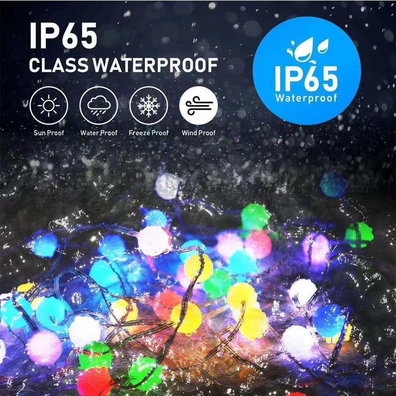 Светодиодные гирлянды RGB Ball, декоративная лампа, управление через Bluetooth APP, 10 м, рождественский фонарь с дистанционным управлением, освещение для вечеринок