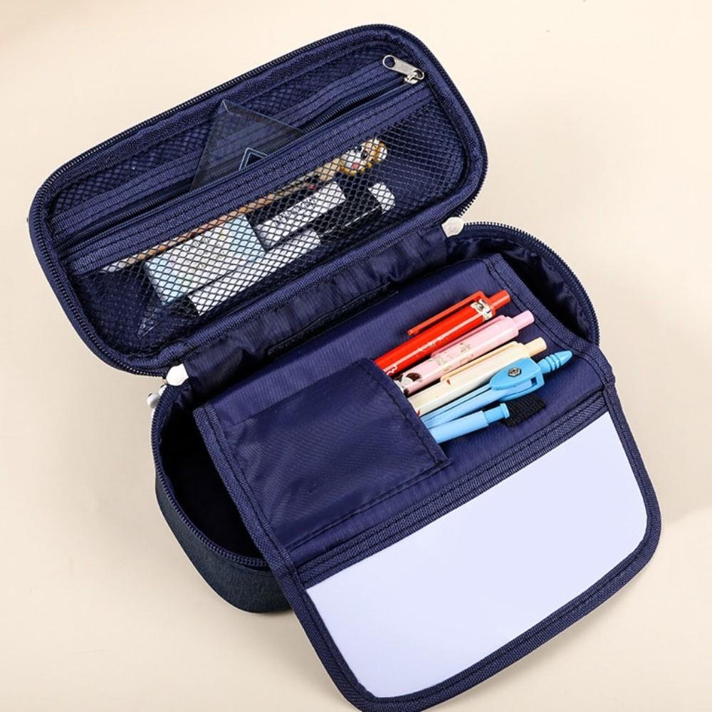 Pen Slot Students Pen Bag Large Capacity Stationery Storage Pouch Simple Pencil Cases  Office