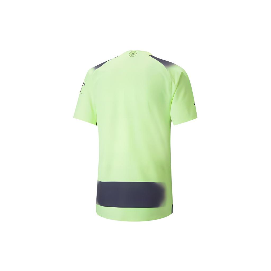 Puma Футболка с логотипом и буквами, с круглым вырезом, с коротким рукавом, мужская футболка, сезон 22-23, зеленая 765733-03