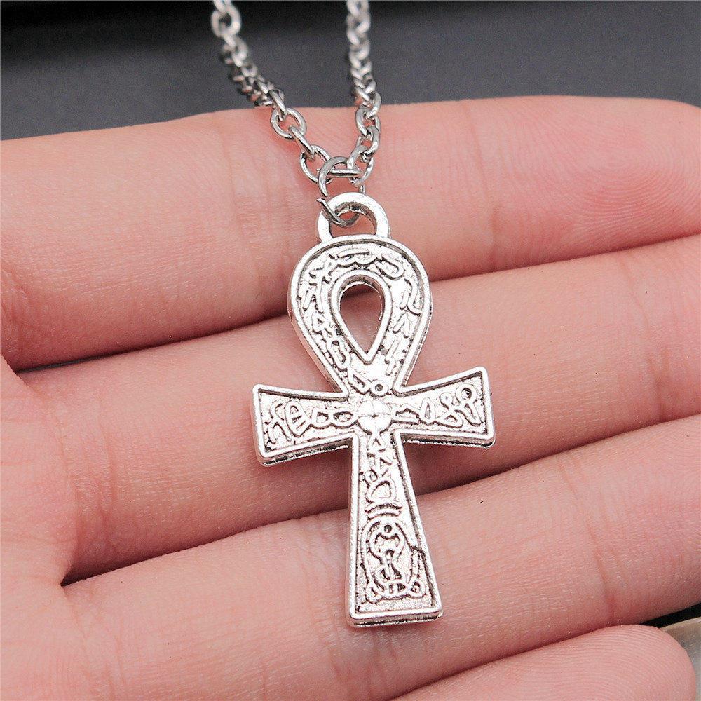 Крест Талисман Амулет 45 см или 70 см Длинная Цепочка Ожерелье Женские Украшения Пляжные Тенденции Художественные Принадлежности