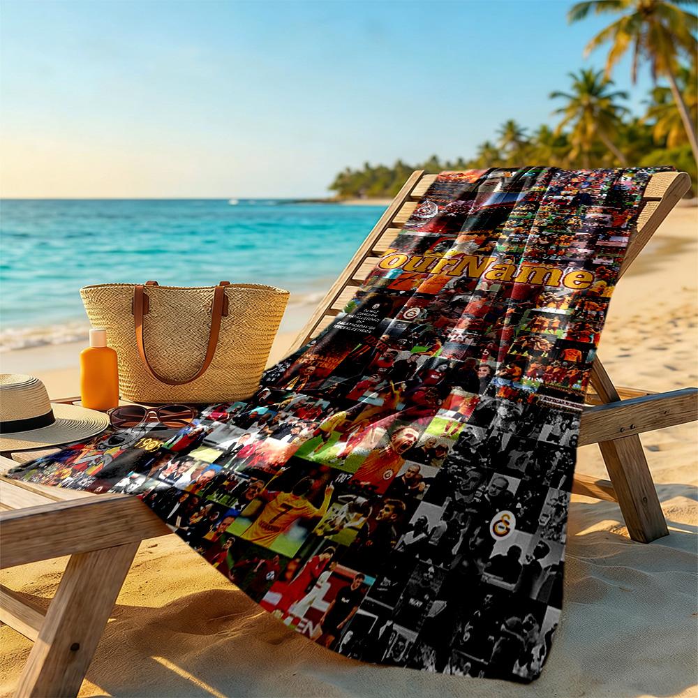 Galatasaray Personalized Text Beach Towel Soft Durable Quick-Dry Portable for SwimmingBeachCamping Travel Beach AccessoriesGym