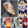 Anime Fate Stay Night Saber Cover For Apple iPhone 14 13 12 11 SE XS XR X 7 8 6 Mini Plus Pro MAX 2020 Black Phone Case