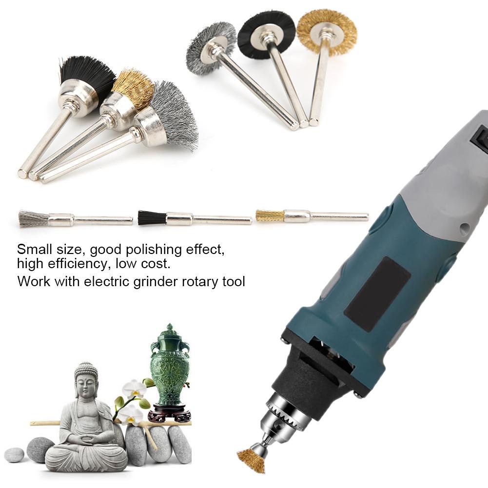 18pcs Aluminum Wire Wheel Cup Brush Polishing Set for Electric Grinder Rotary Tool