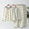 Женский стеганый хлопковый пижамный комплект Air Cotton - С длинным рукавом и брюками, Теплый для осени/зимы