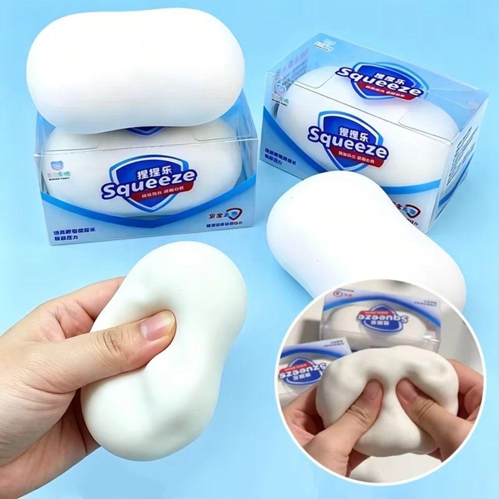 Finger Relax Soap Ball Squishy Handmade Crunchy Fidget Toy Creative Building Block Squishy Studen