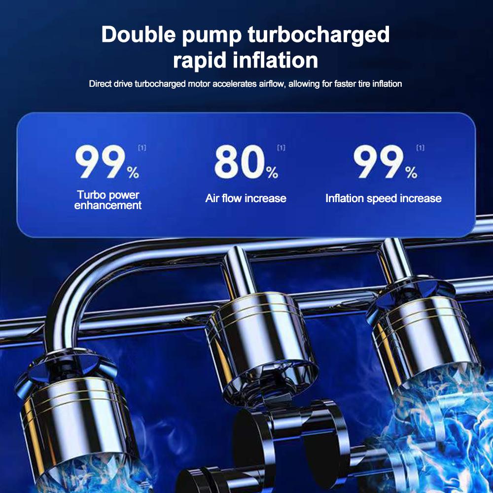 Автомобильный USB-аккумуляторный воздушный насос для накачивания шин, портативный компрессор, цифровой беспроводной насос для накачивания шин для автомобилей, мотоциклов, велосипедов, мячей