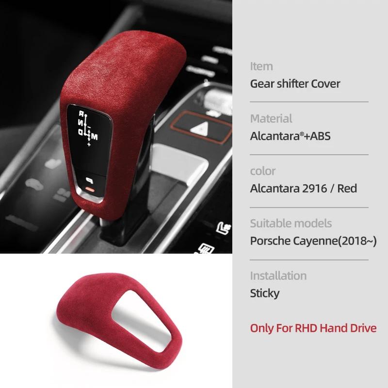 Betterhumz For Porsche Cayenne 2018- Made of Alcantara Wrap Center Console Gear Shift Trim Tuning Decor Car Interior Accessories