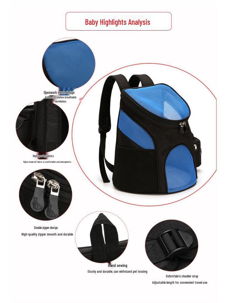 Дышащий складной рюкзак для питомцев для маленьких собак и кошек