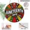2D Flat Aluminum Wall Hangings with A Juneteenth Theme Are Available in Various Sizes Featuring Radiating Lines Stars and African-inspired Patterns