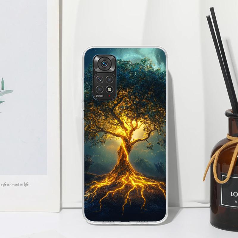 Tree of Life Space Phone Case For Xiaomi Redmi Note 15 13 14S 14 Pro Plus 12S 11S 10S 12 11E 10 11T Art Fundas Back Cover Redmi