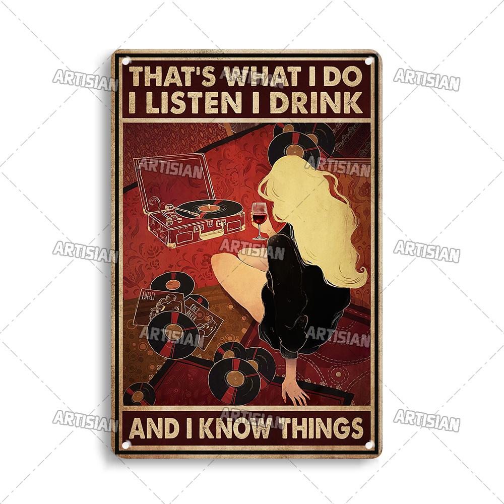 Классические виниловые пластинки настенная тарелка винтажная музыка металлическая жестяная вывеска настенное искусство металлический плакат мужская пещера кафе клуб индустриальный декор