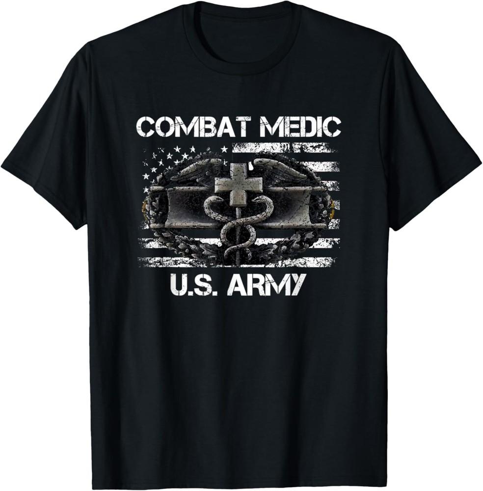 Новая лимитированная футболка US ARMY Combat Medic, Идеальная ветеранская медицинская военная футболка Топы Футболка