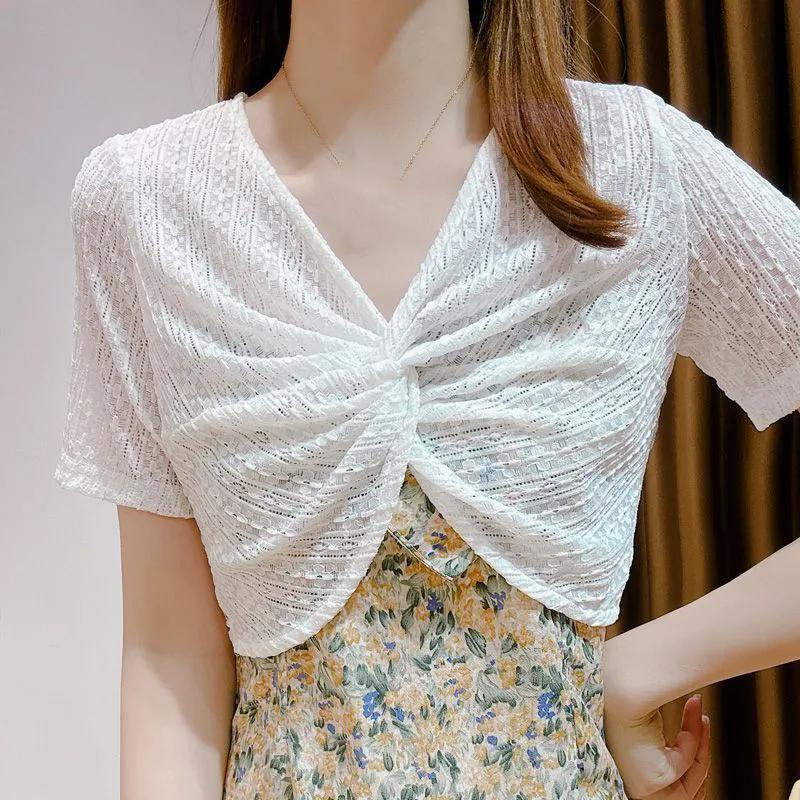 WTEMPO Женские весенне-летние повседневные универсальные тонкие дышащие кардиганы женские повседневные однотонные солнцезащитные шали с V-образным вырезом пальто