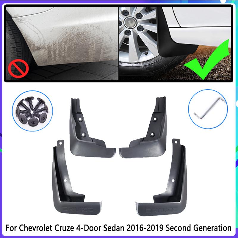4 PCS Car Mud Flaps for Chevrolet Cruze Sedan 2016 2017 2018   Mudguard Splash Guards Fender Mudflaps Auto