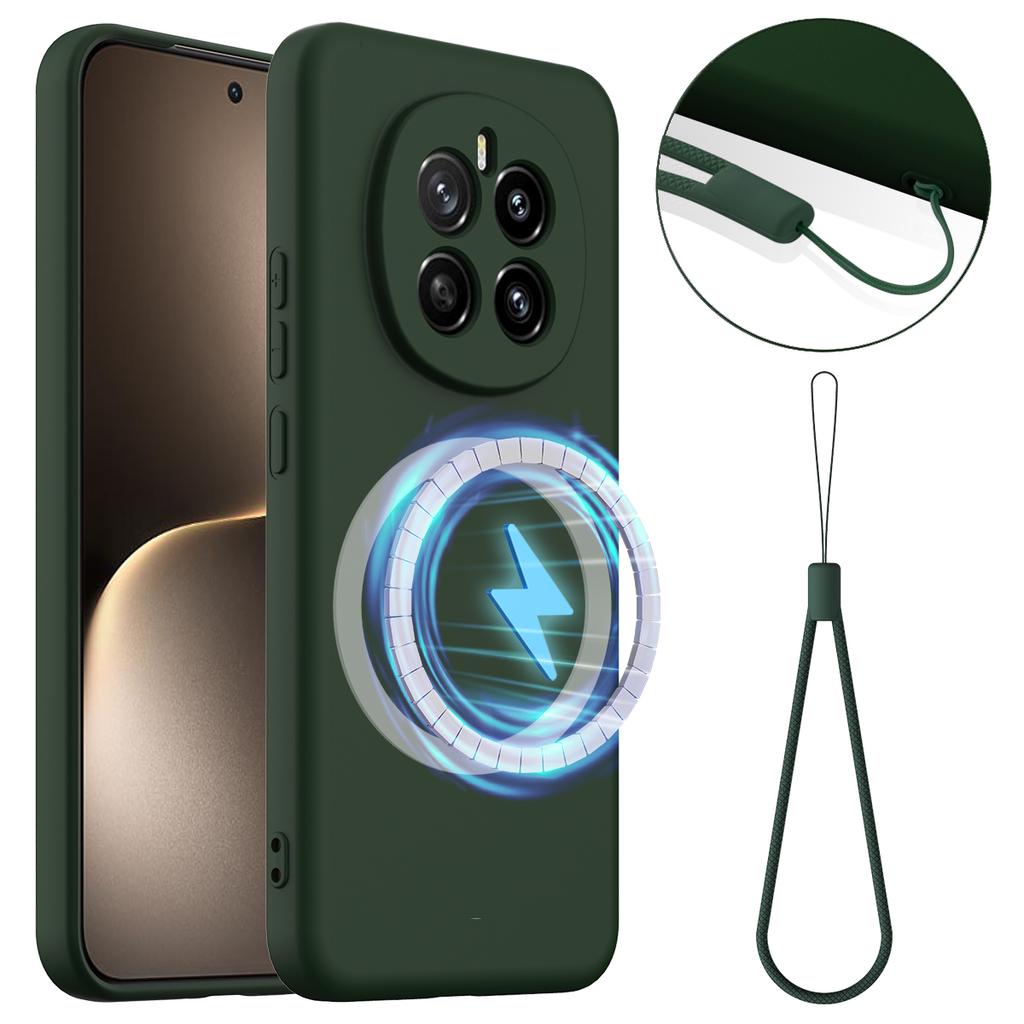 For Honor Magic7 5G Case Compatible with MagSafe Anti-Drop Liquid Silicone Phone Cover