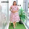 Plus Size Women's Fashion Print Dress