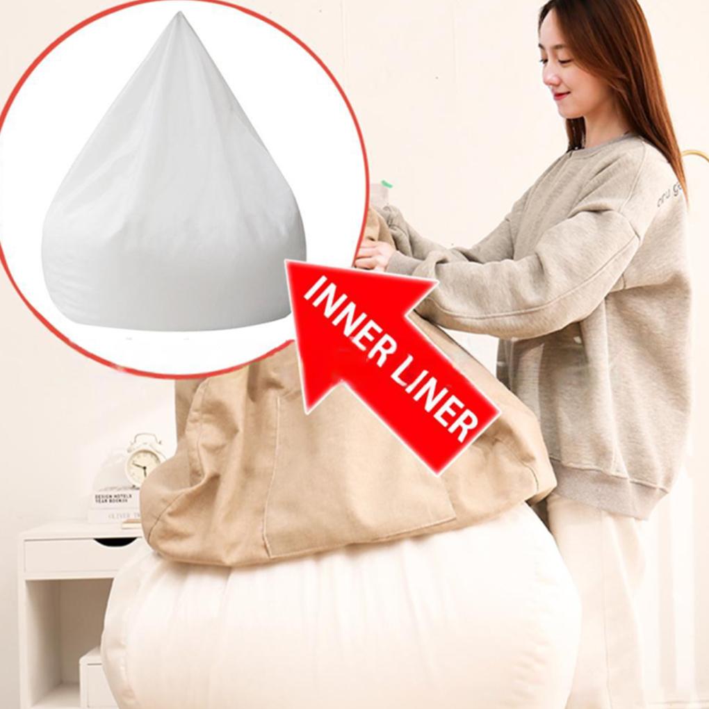 Чехол на кресло-мешок для гостиной, дивана, многоразовый чехол для кресла-мешка для дома, однотонный, декоративный, пыленепроницаемый