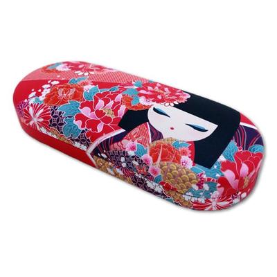 Футляр для очков Kimmidoll с салфеткой для чистки в виде куклы Кокэси, (Хана)