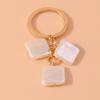 Fashion Pearl Shell Starfish Keychain Y2K Crystal Key Ring Pendants for Women Girls Handbag Decor DIY Summer Beach Jewelry Gifts