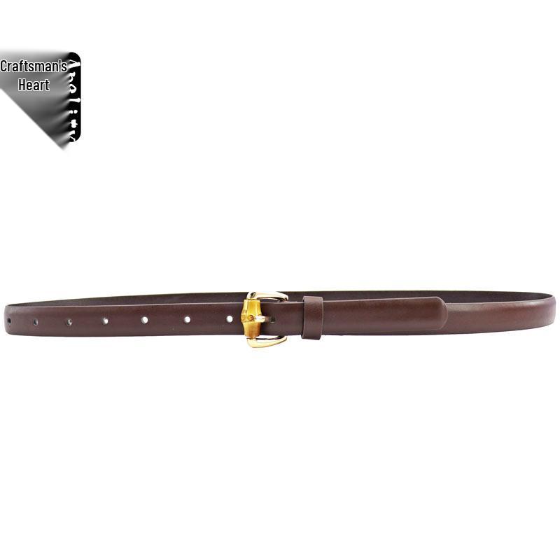 Женский винтажный ремень из натуральной кожи - Универсальная поясная цепочка для джинсов и повседневной одежды