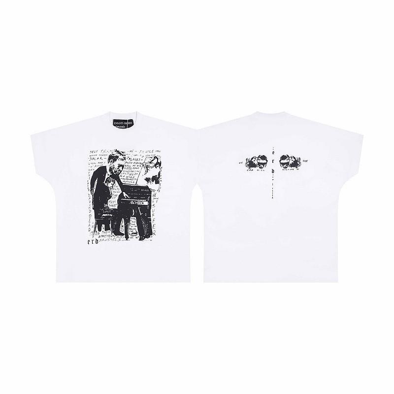 2025 Loose Fit Short Sleeve T-Shirt Men Women Cartoon Letter Print Casual Top