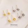 Banyan Tree S925 Silver Knot Earrings: Elegant Korean Style for Women, Perfect for Daily Wear.