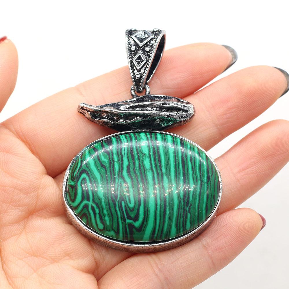 Кулон из натурального камня агат/розовый кварц/лазурит/малахит кулон для изготовления ювелирных изделий DIY аксессуар для ожерелья