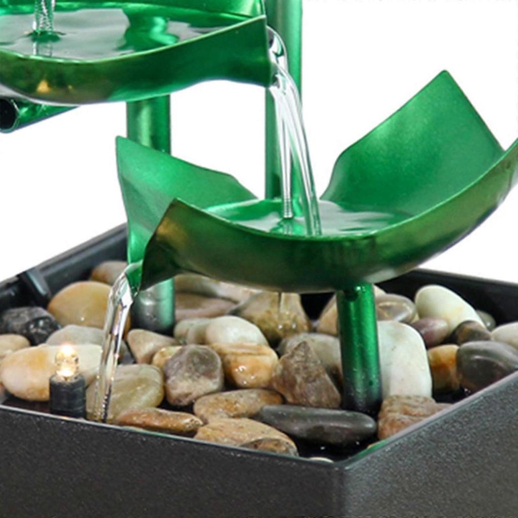 Tabletop Fountain EU Adapter 3 Tier for Indoor Living Room Housewarming Gift