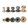 10Sets Round Head Brass Rivets DIY Supplies Studs Screws Cloth Accessories Bag Accessories 10pcs
