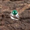 Натуральный малахитовый драгоценный камень Ювелирное изделие из серебра 925 пробы Ручной работы Унисекс Кольцо RR-11-27