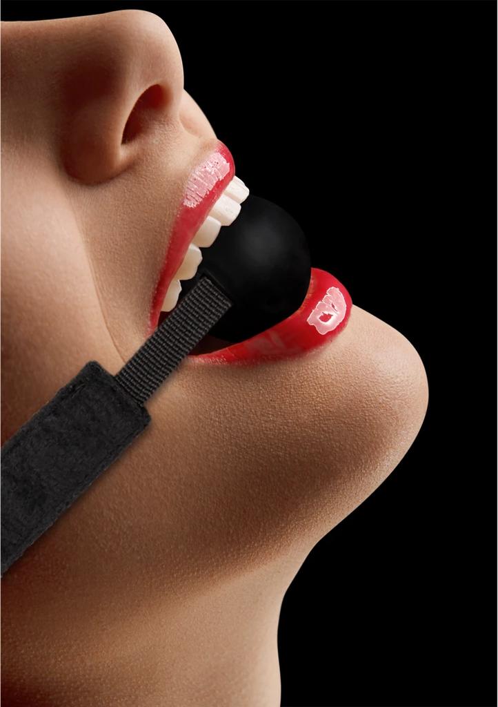 Ouch! Adjustable Silicone Ball Gag by Shots