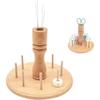 Wood Yarn Holder,8-Spools Wooden Spinning Yarn & Thread Holder,Sewing and Embroidery Thread Rack and Organizer