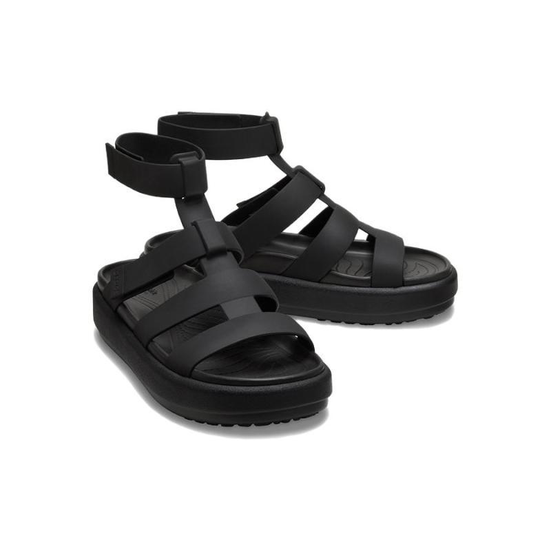 Crocs Женские сандалии-гладиаторы Brooklyn Luxe 'Черные'