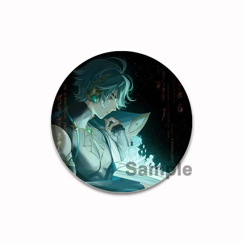 32/44/58 мм значок Genshin Impact, броши ручной работы на одежду, рюкзак, аксессуары для косплея, брошь Alhaitham, мультяшные значки на лацкан, подарки