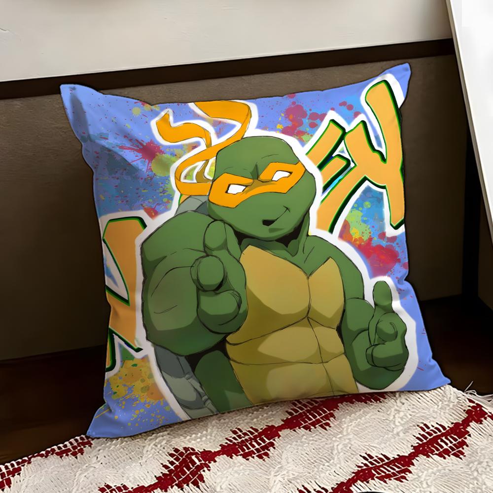 Teenage Mutant NNinja Turtles Cushion Cover Reversible Soft Durable Pillow Cover Home  Car MultiScene Use for Daily Comfort